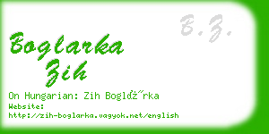 boglarka zih business card
